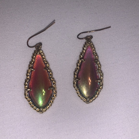 Purple Statement Earrings - Picture 3 of 3